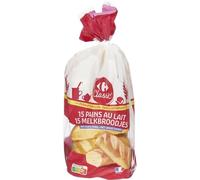 CARREFOUR - Pains au Lait Moelleux et Fondants, Parfaits pour le Petit-Déjeuner (Paquet 525g) - lot de 4 - Vendu par Lot