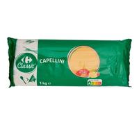 CARREFOUR - Pâtes Capellini Fines et Légères, Texture Al Dente Idéale pour Vos Recettes (1kg) - Le Lot De 4