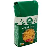 CARREFOUR - Pâtes Penne Rigate, Texture Al Dente Idéale pour Tous Vos Plats (1 kg) - lot de 4 - Vendu par Lot