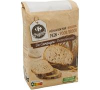 CARREFOUR Préparation pour Pain de Campagne - Format Familial 1 kg - Mélange de Farine de Blé et Seigle - Pour 2 Pains Maison - Sachet Pratique - Lot de 4