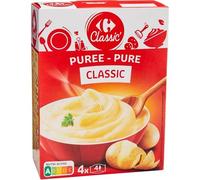CARREFOUR - Purée Onctueuse et Traditionnelle, Texture Fondante pour un Repas Réconfortant (4x125g) - Le Lot De 4