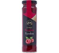 CARREFOUR SELECTION Coulis de Framboise, Bocal Verre 165g, Purée de Framboises 75%, Goût Authentique du Fruit pour Pâtisseries et Desserts - Lot de 4