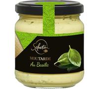 CARREFOUR SELECTION - Sauce Moutarde au Basilic - Huile Infusée au Basilic · Gamme Sélection - Le Pot de 200g - Le Lot De 4