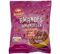 CARREFOUR SENSATION - Amandes fumées - Extra Croquant · Saveur Fumée Irrésistible pour les Amateurs de Grillé - le sachet de 100g - Le Lot De 4