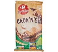 CARREFOUR SENSATION - Biscuits Crok'N'Go Croquants et Gourmands, Assortiment Pratique (7x15g) - Le Lot De 4