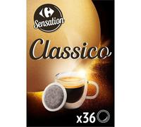 CARREFOUR SENSATION Café Dosettes Classico Compatible Senseo, 36 dosettes, 252 g, arôme généreux et goût crémeux - Lot de 3