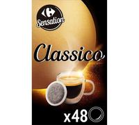 CARREFOUR SENSATION Café Dosettes Classique Compatible Senseo - 48 dosettes - 336 g - Boîte en carton - Arôme généreux et tonique - Lot de 3