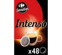 CARREFOUR SENSATION Café Dosettes Intense Compatible Senseo - Pack de 48 dosettes - 336 g - Arôme intense pour machine Senseo - Café moulu 100% pur - Lot de 3