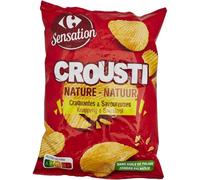 CARREFOUR SENSATION - Chips Nature Crousti - Sans Huile de Palme · Craquantes et Savoureuses - le paquet de 150g - Le Lot De 4