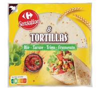 CARREFOUR SENSATION - Galettes Tortillas Moelleuses à Garnir, Saveur Authentique du Blé (320g) - lot de 4 - Vendu par Lot