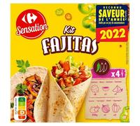 CARREFOUR SENSATION - Kit Fajitas Prêt à Composer, Saveurs Authentiques et Gourmandes (505g) - lot de 3 - Vendu par Lot