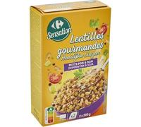 CARREFOUR SENSATION - Lentilles petits pois & soja - Petits Pois & Soja · Prêt en 10 min · Idéal Salades Complètes, Soupes & Accompagnements - les 2 sachets de 200g - 400g - Le Lot De 4