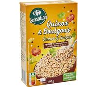 CARREFOUR SENSATION - Quinoa & boulghour - Quinoa Blond & Rouge · Prêt en 12 min · Idéal Salades Complètes & Accompagnements Chauds · Idéal Cuisine Saine, Végétarienne & Vegan - la boite - Le Lot De 4