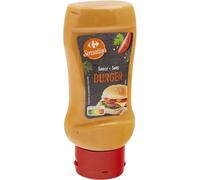 CARREFOUR SENSATION Sauce Burger Authentique - Format 350g en Bouteille Pratique avec Bouchon Flip-Top - Recette Gourmande pour Accompagner vos Snacks et Barbecues - Lot de 4