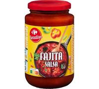 CARREFOUR SENSATION - Sauce Fajitas - Tomates en Dés et Poivrons Tricolores · Oignons et Concentré de Tomates · Idéale pour Préparer des Fajitas Maison - Le Pot de 430g - Le Lot De 4