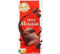 CARREFOUR SENSATION Tablette de Chocolat Noir Cœur de Mousse 160g - Texture Onctueuse et Saveur Intense - 43% Cacao Minimum - Lot de 6