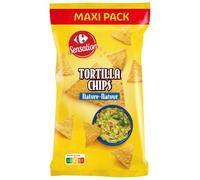 CARREFOUR SENSATION - tortilla chips nature - au Maïs · Extra Croustillantes · Parfait avec Guacamole, Salsa ou Sour Cream · Maxi Pack - le paquet de 400g - Le Lot De 4
