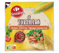 CARREFOUR SENSATION - Tortillas Moelleuses Blé & Maïs, Parfaites pour Wraps et Snacks (8x40g) - lot de 4 - Vendu par Lot