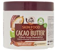 CARREFOUR SOFT - Crème Réparatrice Hydratante au Cacao, Texture Onctueuse pour Tous Types de Peaux (Pot 400mL) - Le Lot De 3
