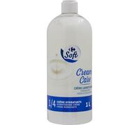 CARREFOUR SOFT Savon Liquide Mains Crème Hydratante - Format Recharge 1 Litre - Texture 1/4 de Crème - Flacon 1000 ml - Lot de 4
