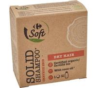 CARREFOUR SOFT - Shampoing Solide Nourrissant pour Cheveux Secs, Huile de Coco Extra Douce (75g) - lot de 3 - Vendu par Lot