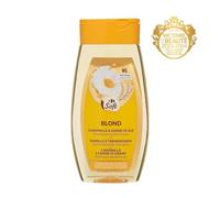 CARREFOUR SOFT - Shampooing Éclat Sublimateur pour Cheveux Blonds, Camomille & Germe de Blé (250 mL) - Le Lot De 4