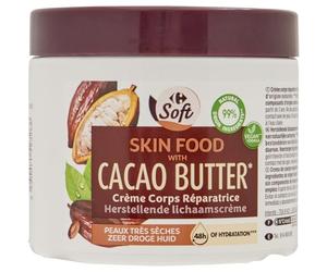 CARREFOUR SOFT - Soin Réparateur Intense au Cacao, Hydratation Nourrissante Tous Types Peaux (Pot 400mL) - lot de 3 - Vendu par Lot