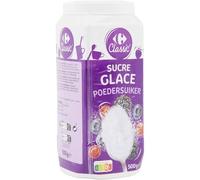 CARREFOUR - Sucre Glace Ultra Fin pour Pâtisserie, Texture Légère et Fondante (Boîte 500g) - lot de 4 - Vendu par Lot