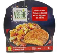 CARREFOUR VEGGIE - Galette Végétale aux Légumes du Soleil, Saveur Légère et Gourmande (300g) - lot de 4 - Vendu par Lot