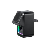 Carregador 5 em 1 de 15 W Luzes Noturnas Magnétiques Alto-Falante Bluetooth para EstaÃo Carregamento RÃ¡pido Preto