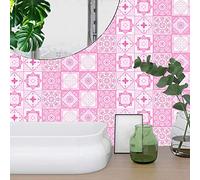 Carrelage Adhésif 3D 20x20cm Autocollants pour Carrelage de Salle de Bain Carrelage Mural Adhésif Crédence de Cuisine Autocollant 3D pour Escalier (10 Pièces)