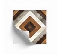 Carrelage Adhésif Escaliers 30X30CM Grain De Bois Credence Adhesive pour Cuisine Brique,Stickers Muraux Salle de Bains Adhesif Mural avec Motifs de Carrelage Dalle Pvc