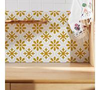 Carrelage Adhesif Mural Cuisine 20X20Cm Jaune Stickers Carrelage,Stickers Salle De Bain,Adhesif Mural Avec Motifs De Carrelage Dalle Pvc Adhesive Murale