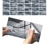 Carrelage adhesif - Stickers Carrelage Auto-Adhésif - Effet Brique - 24pcs - 10x20cm