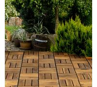 Carrelage Bois Acacia de Terrasse 30x30 CM Sol Klickfliese 30er (31,48 €/ 1qm )