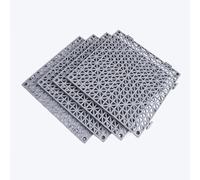 Carrelage Clipsable Antidérapants Incassable dalle Sol Emboîtable avec Drainage Tapis Douche Extérieur Cuisine et Balcon(Gray,32pieces)