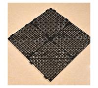 Carrelage Clipsable Antidérapants Résistant l'abrasion Carreaux Terrasse Dalle Sol Emboîtable avec Drainage salle Bains Du Hall d'entrée(Black,14 pieces)