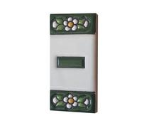 Carrelage de maison en céramique avec chiffres et lettres, motif floral bleu, taille des carreaux : 7,5 cm x 3,5 cm, cadres de 2 à 10 carreaux (trait d'union)