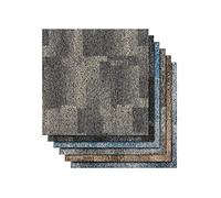 Carrelage de moquette 50x50 cm - Santo - auto-posé & antidérapant - Dalles de moquette pour revêtement de sol - disponible en plusieurs couleurs et combinable de manière créative (Noir 78)