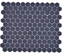 Carrelage de mosaïque hexagonal - Noir - Antidérapant - Pour salle de bain - Revêtement de comptoir - Bac de douche et cuisine