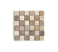 Carrelage de mosaïque/Plaque mosaïque mur et sol en marbre naturel multicolore - 30 x 30 cm - -