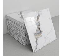 Carrelage De Sol Auto-adhésif 40 Pièces, Vinyle Effet Marbre Pelé Et Collé, Revêtement Imperméable À Coller For Salle Bain Cuisine Salon(B5,80 tiles)