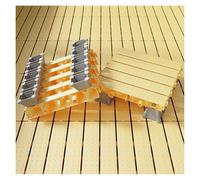 Carrelage Douche Emboîtable avec Surface Antidérapante Tapis Sol Surélevé pour Salle Bain pour Tapis Baignoire, Sols Cuisine, Salle Bain, Terrasses(Yellow,24.5x24.5x8cm-6pcs)