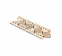 Carrelage Listel Travertin - DECOON - 10x29x1 cm - Travertin - Format 0,25 m² - Mix Light/Noce