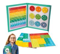 Carrelage magnétique, puzzle éducatif magnétique,Puzzle de cercles de carreaux éducatifs | Fournitures scolaires à domicile pour l'apprentissage des mathématiques, ressources complètes pour les