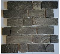 Carrelage mosaïque ardoise pierre naturelle anthracite noir pour sol, mur, salle de bain, WC, douche, cuisine, revêtement de comptoir, revêtement de baignoire