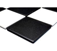 Carrelage mosaïque carré damier R10B noir et blanc antidérapant en céramique bac de douche antidérapant sol cuisine salle de bain