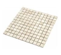 Carrelage mosaïque - DECOON - 30,5 x 30,5 x 1 cm - Tesselle 2,3 x 2,3 cm - Travertin - Beige