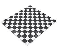Carrelage mosaïque en céramique - Noir et blanc mat - Pour le sol, le mur, la salle de bain, la douche, la cuisine, le carrelage - Revêtement de baignoire