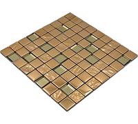 Carrelage mosaïque en verre combiné EP doré